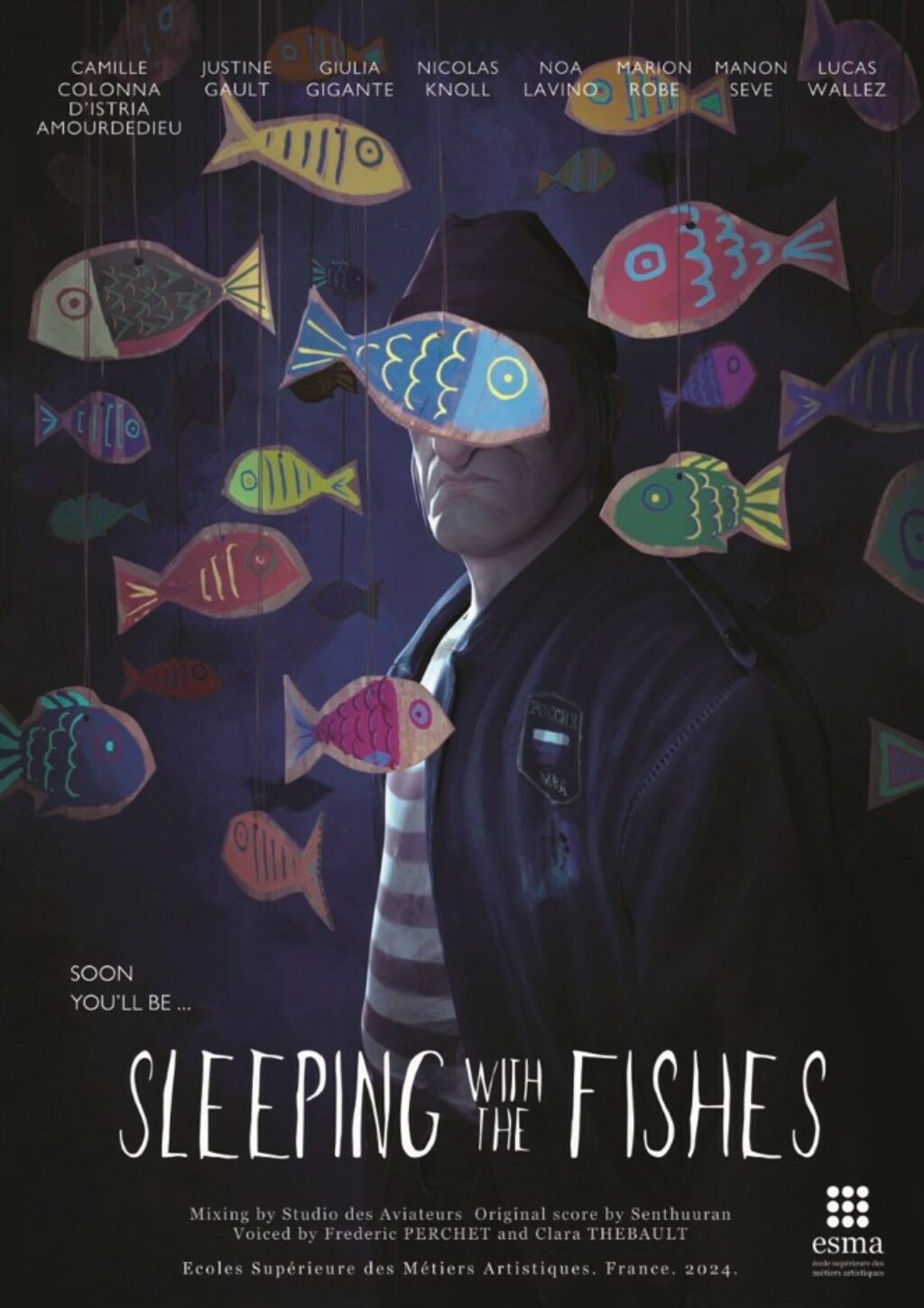 affiche film 3d 2024 sleeping with the fishes