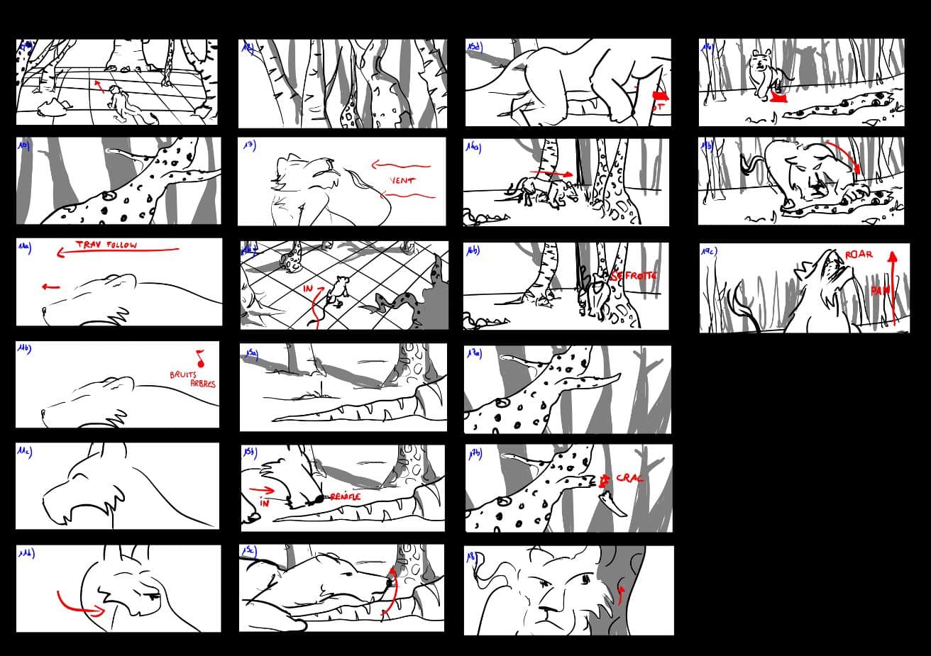 storyboard lion