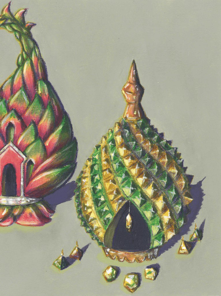 Dessin maison en fruits par les étudiants de l'ESMA Lyon 