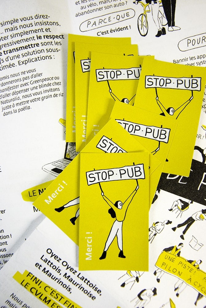 Visuel Stop pub réalisé par Priscille de Rekeneire