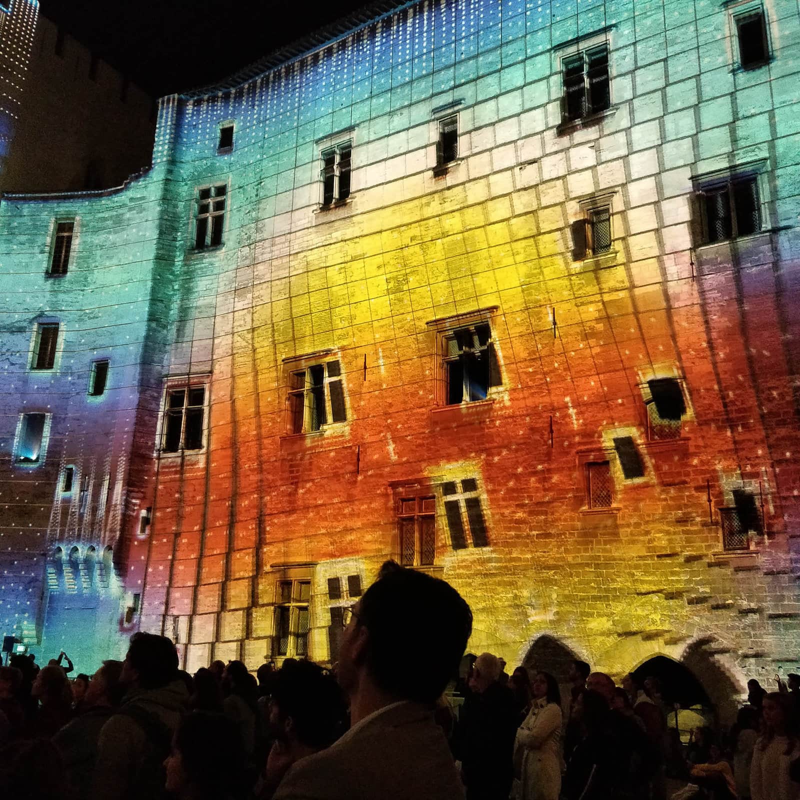 Fresque murale lors du spectacle Vibrations Avignon