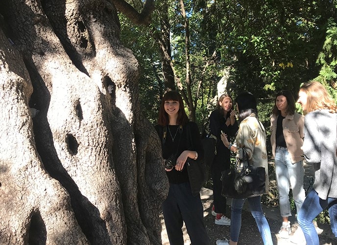 Etudiants de l'ESMA en visite au jardin des plantes de Montpellier