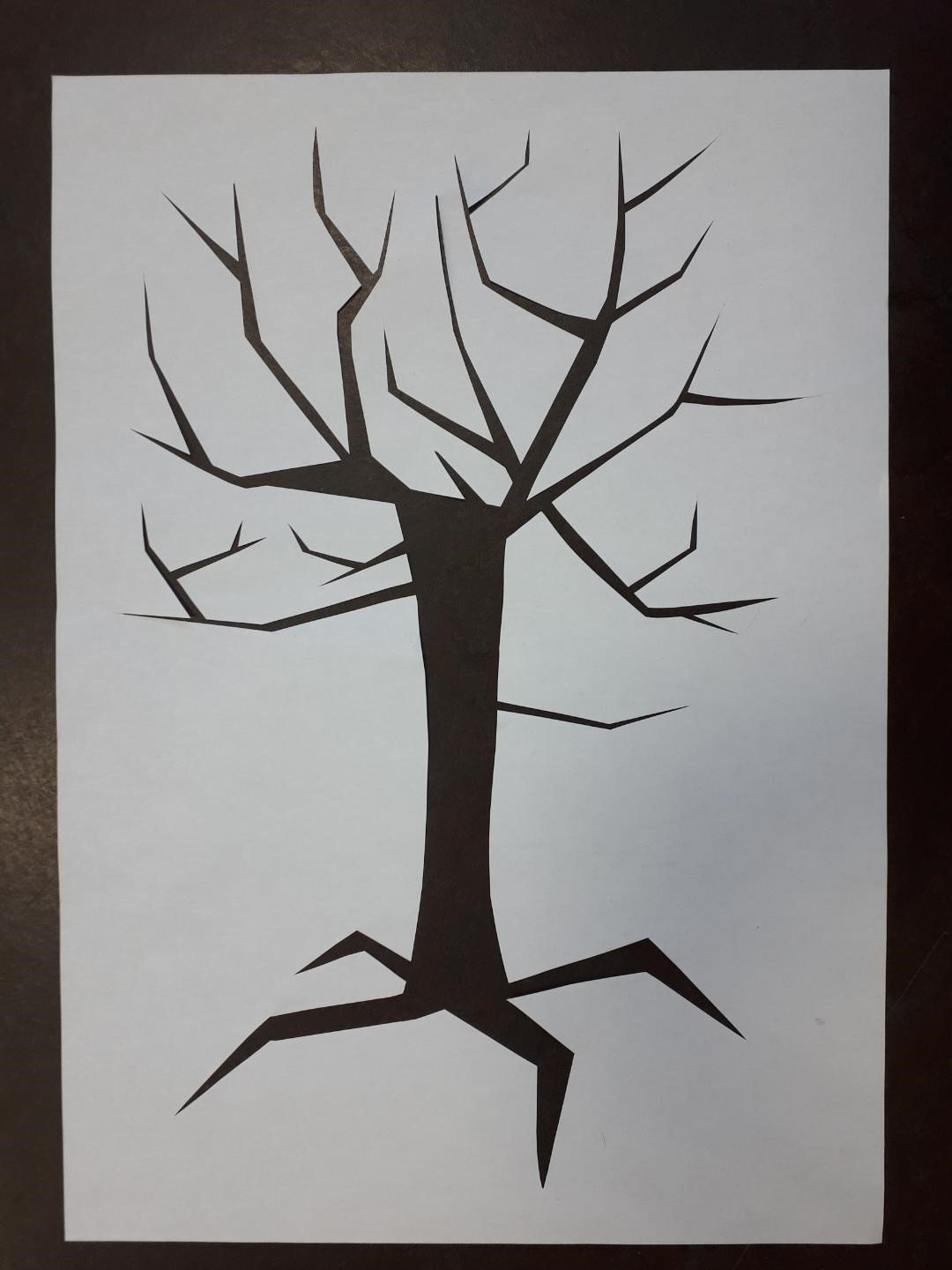 Travail arbre papier expression plastique