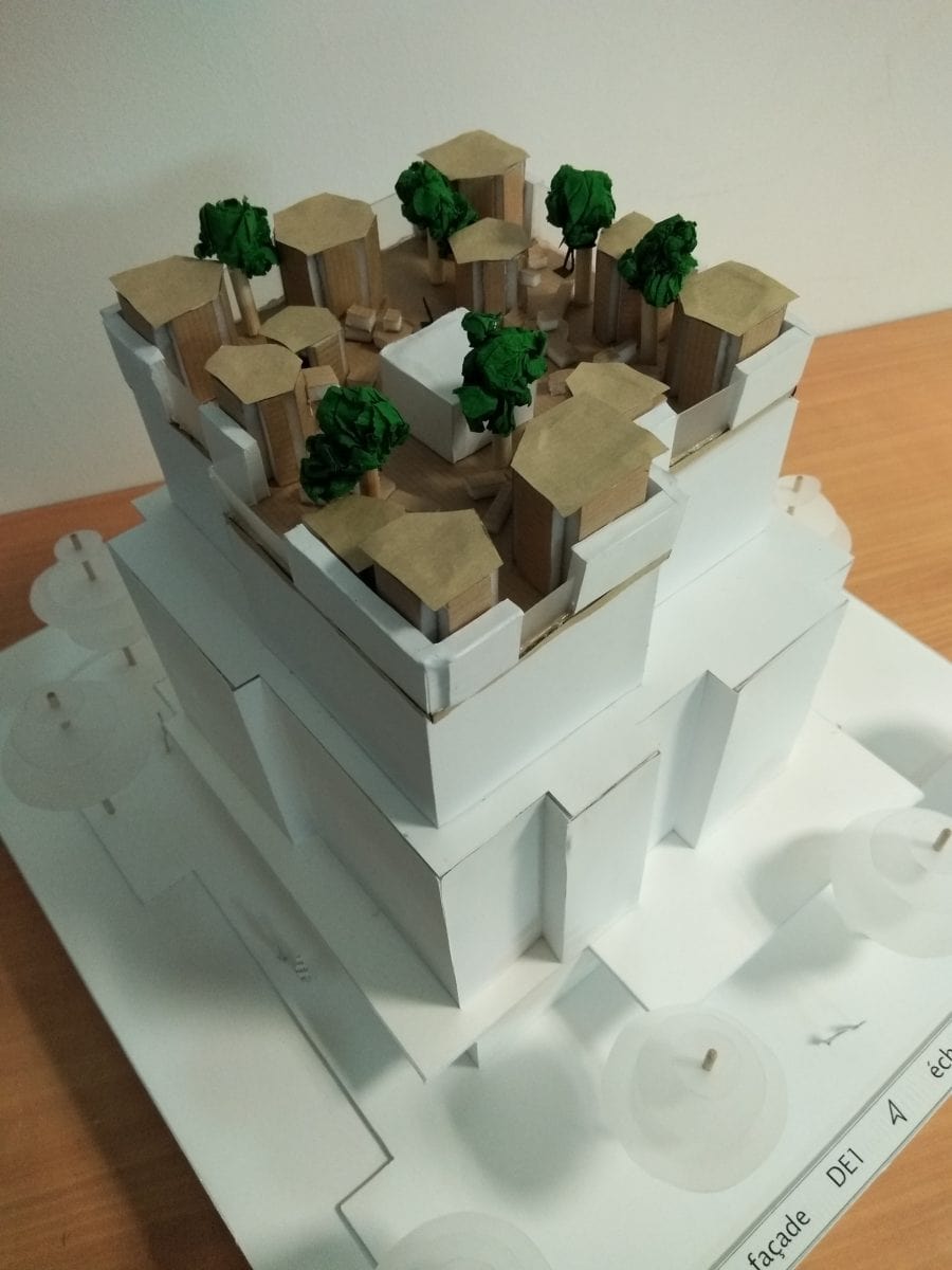 Projet lieu de vie sur un toit design d'espace esma montpellier