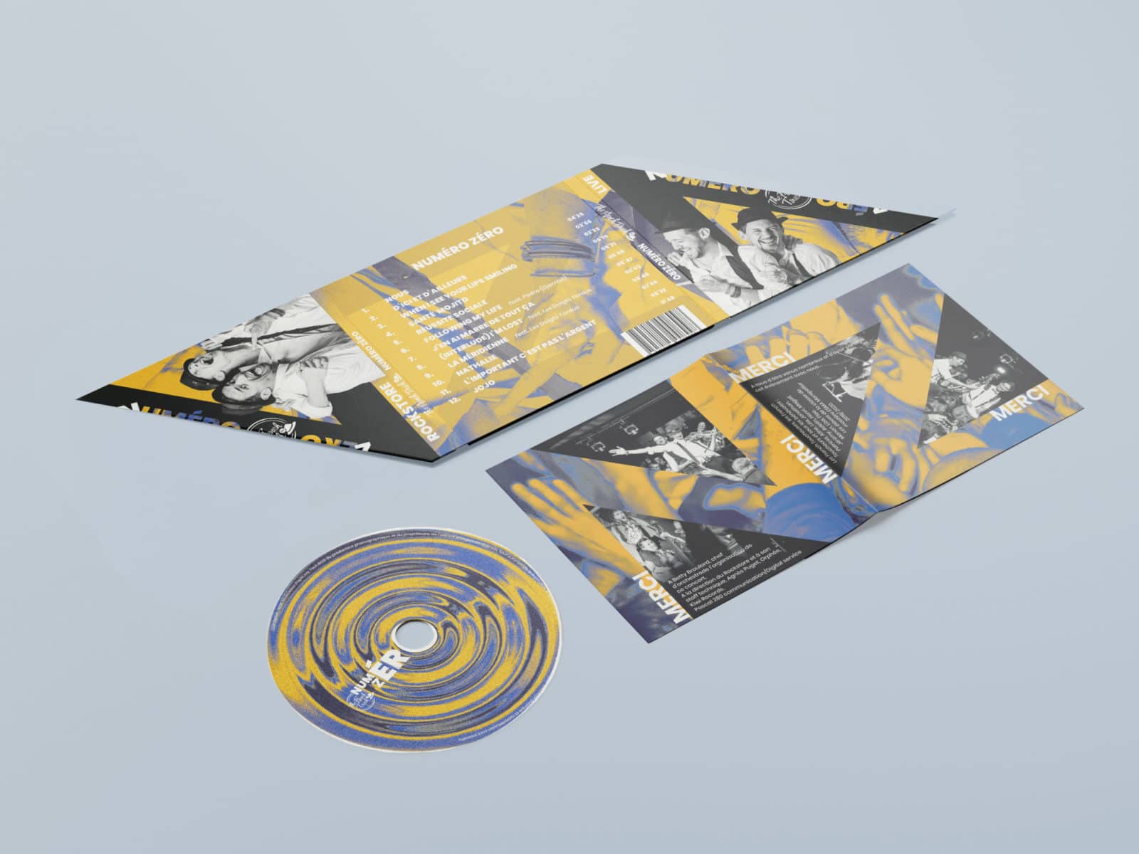 Réalisation pochette cd numéro zéro par Emilie salaville et chloé alessandri