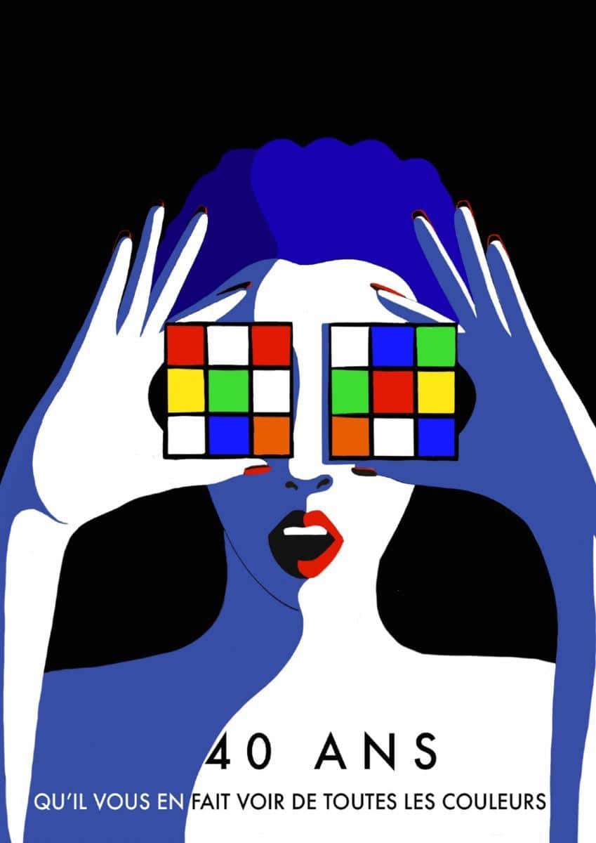 affiche 40 ans rubik's cube bachelor design graphique ESMA