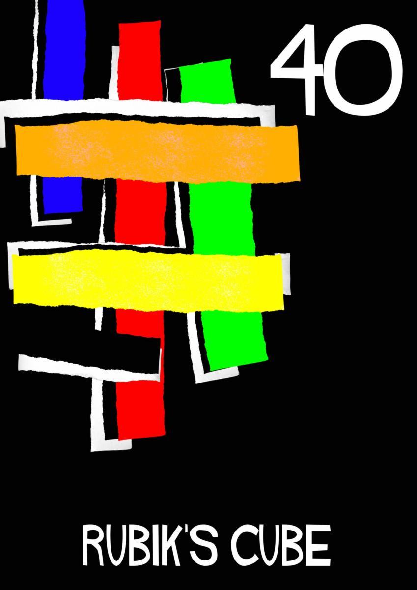 affiche 40 ans rubik's cube bachelor design graphique ESMA