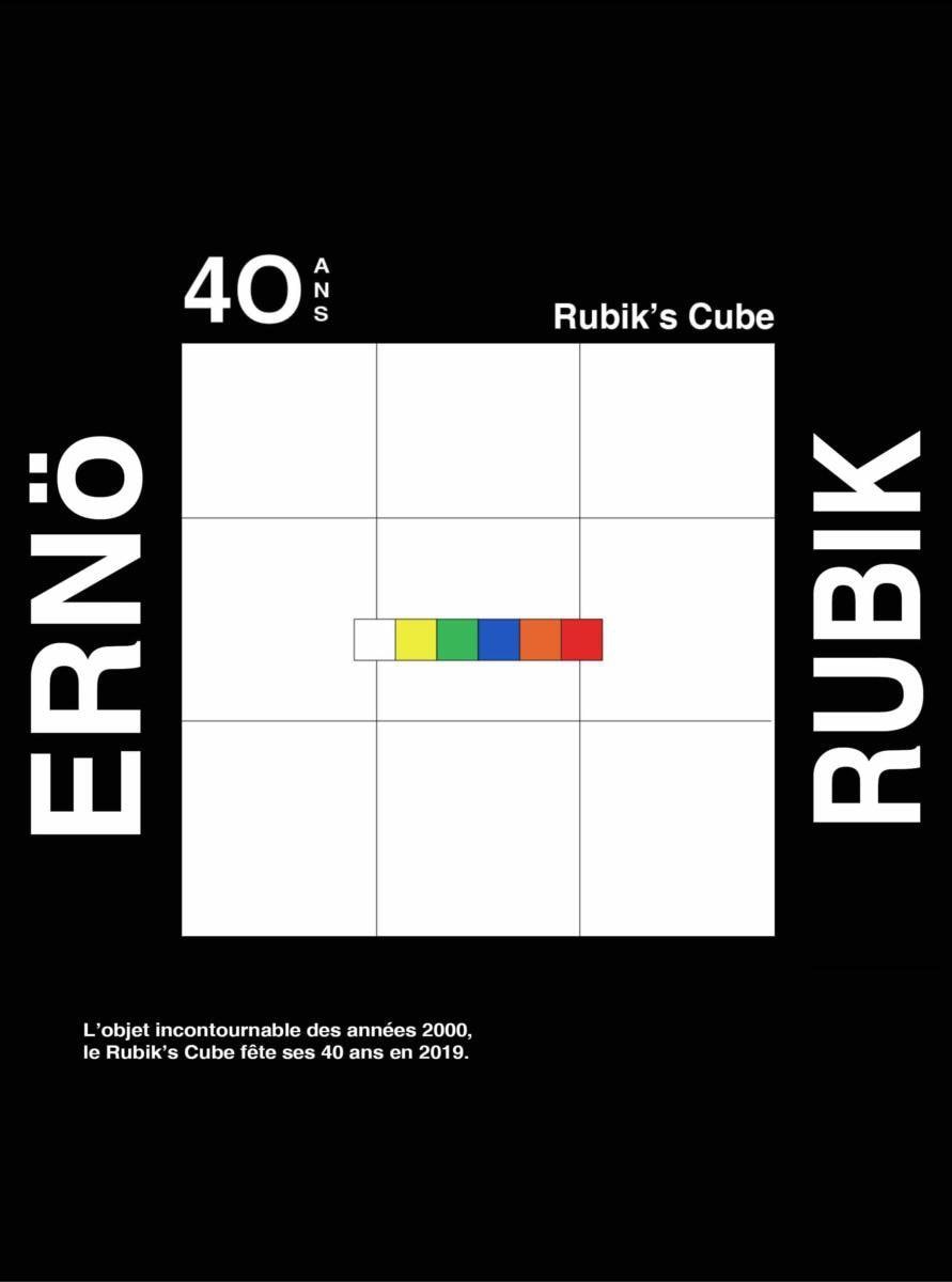 affiche 40 ans rubik's cube bachelor design graphique ESMA déclinaison couleurs