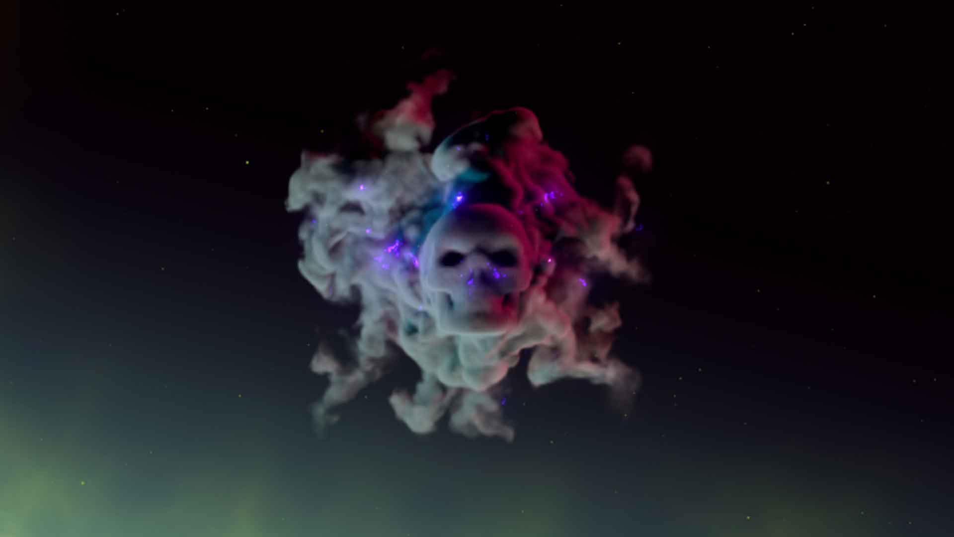 Crâne réalisé par Hugo Guerrero motion designer freelance
