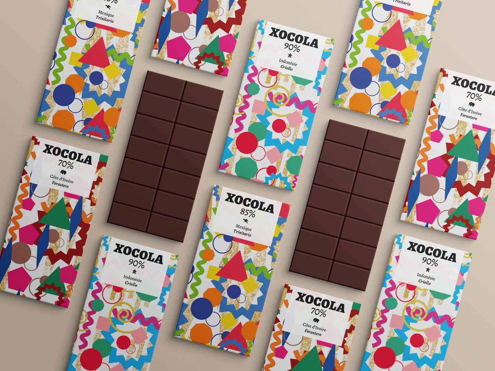 packaging tablette de chocolat esma design graphique