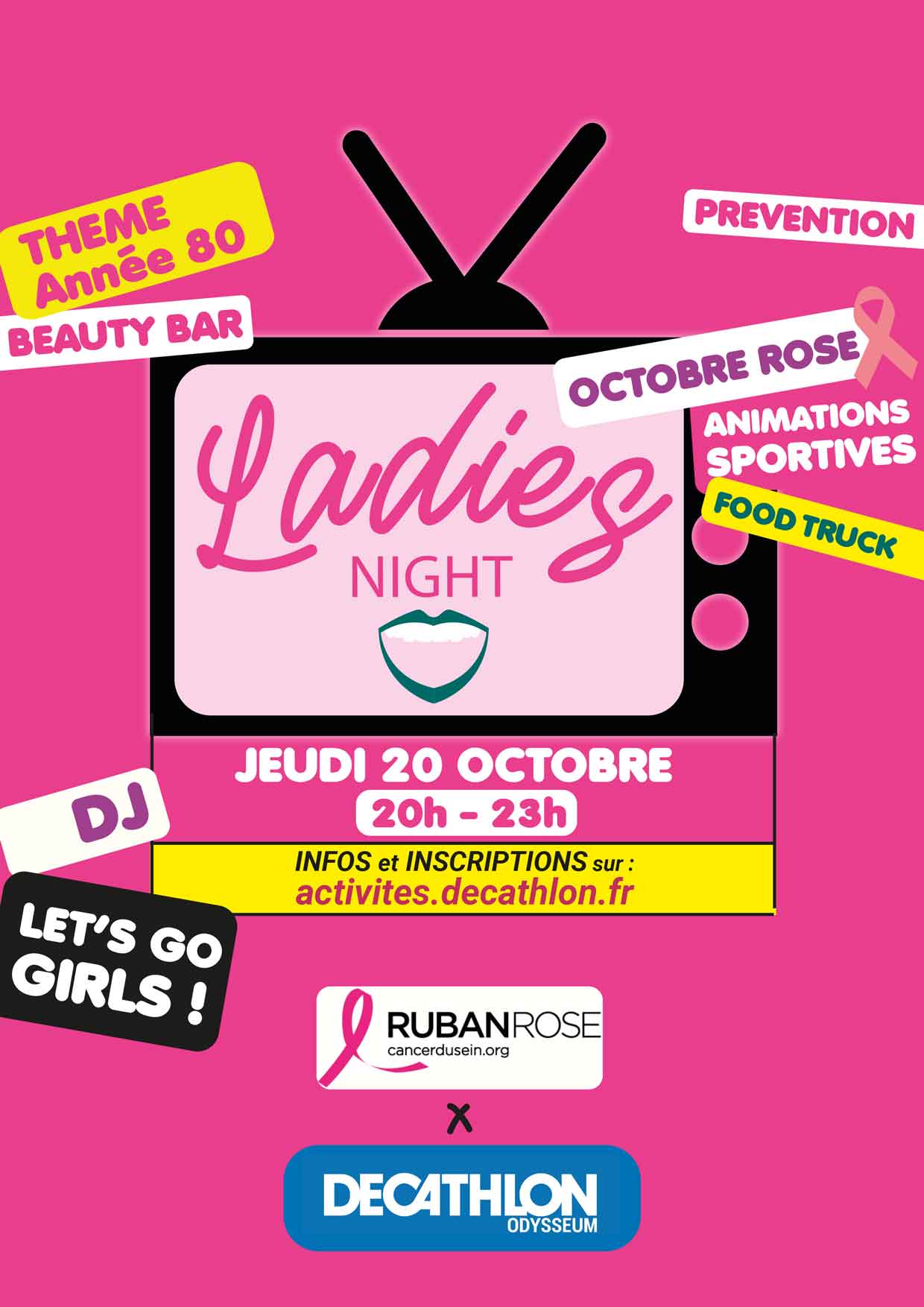flyer octobre rose à décathlon odysseum montpellier