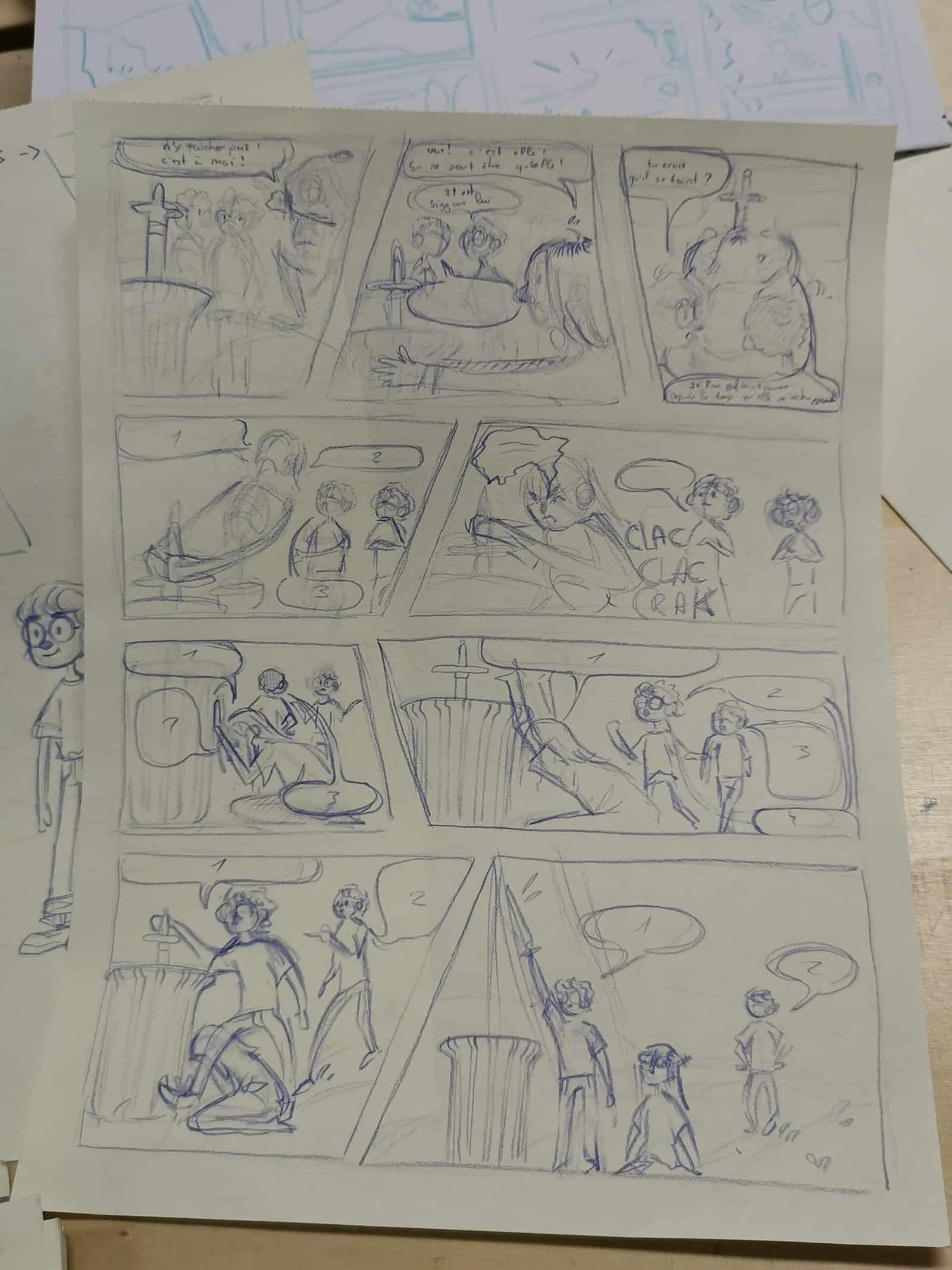 réalisation d'une page bd par des étudiants de l'esma montpellier