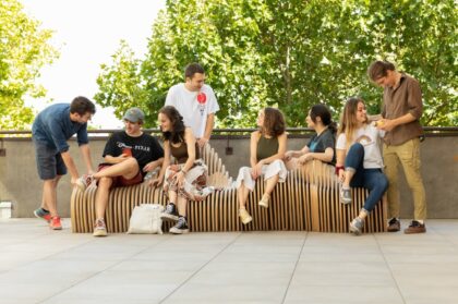 Group of students happy at ESMA animation school