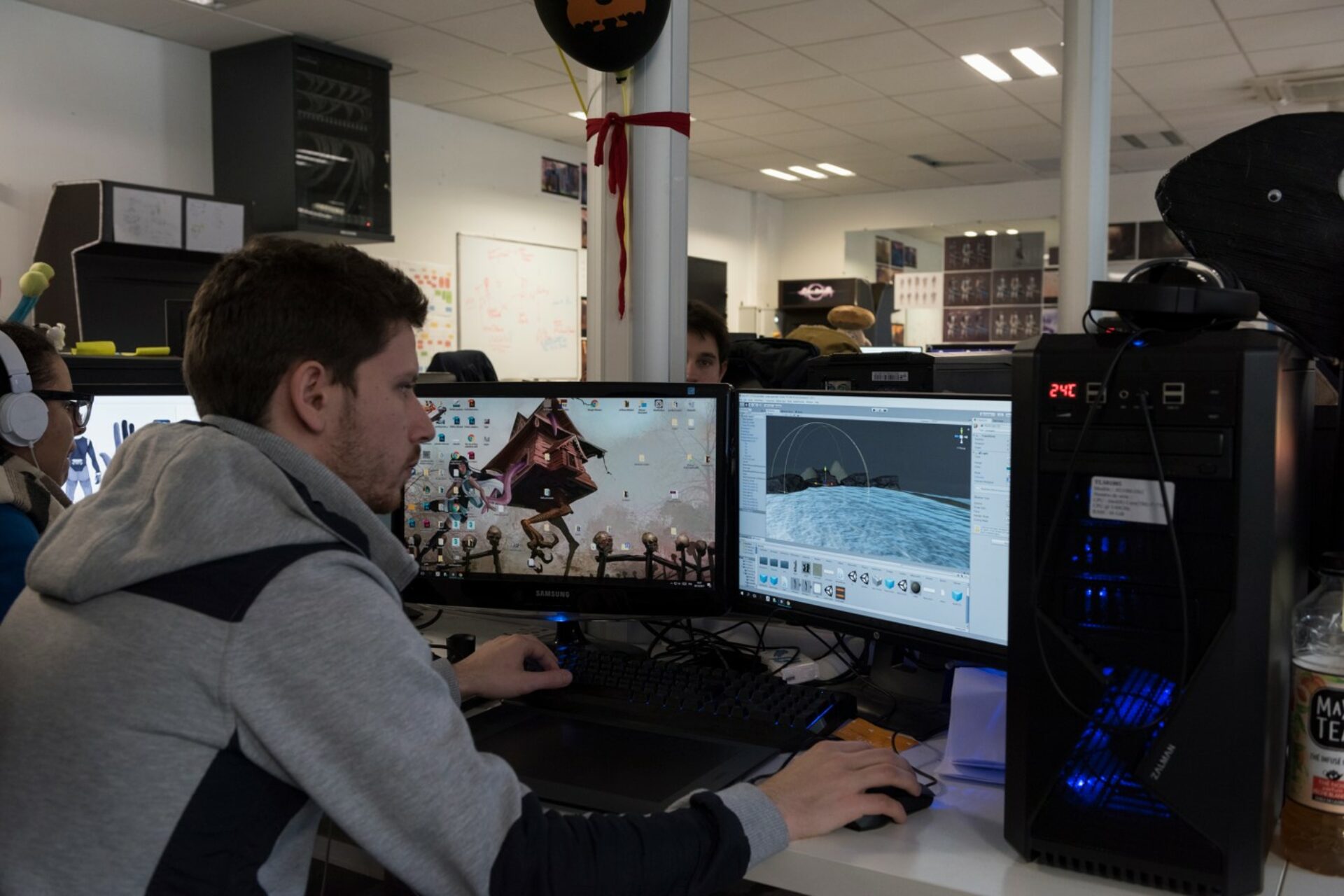 étudiant à la globale game jam de l'esma