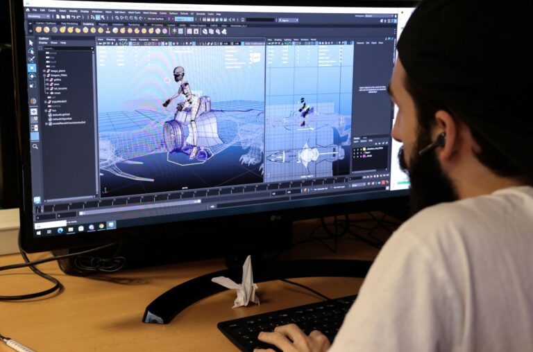 étudiant en 3d mise en situation