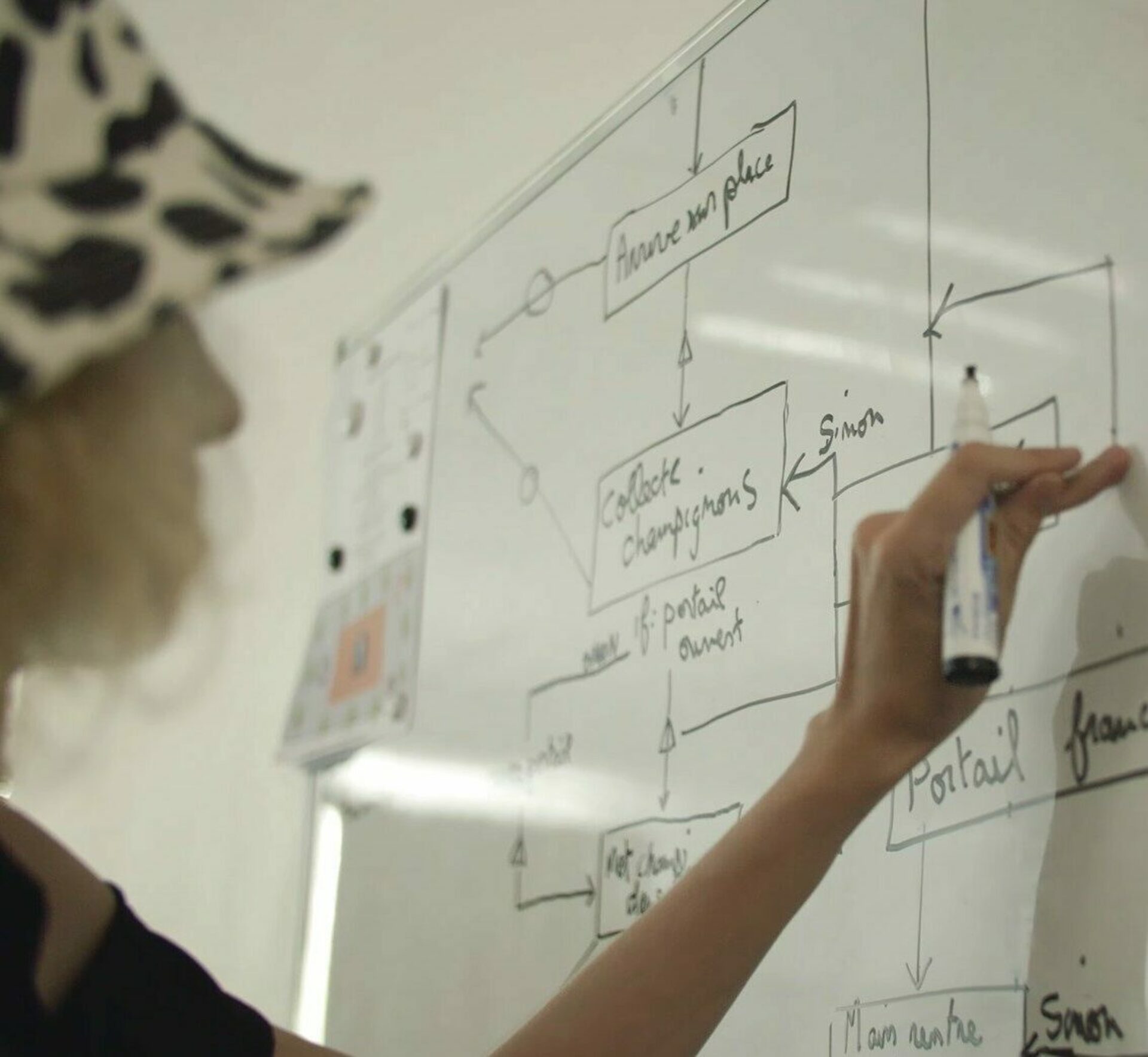 a person is working as a narrative designer
