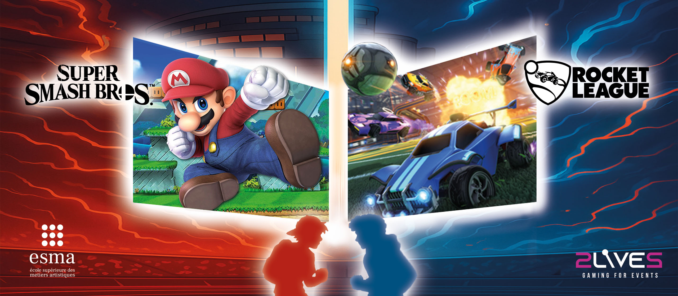 tournoi e sport super smash bros et rocket league