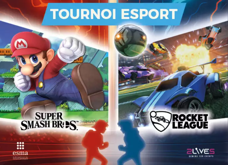 tournoi esport esam super smash bros et rocket league