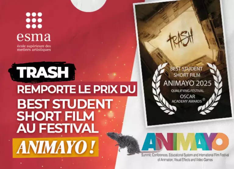 trash remporte le prix du best student shortfilm au festival animayo