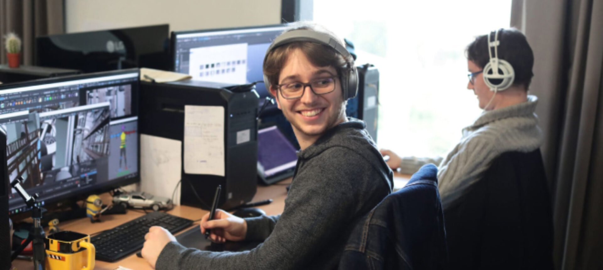 étudiant en train de se former au métier de cgi artist