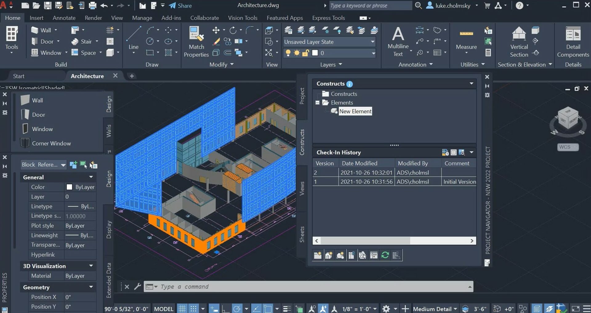 interface du logiciel autocad