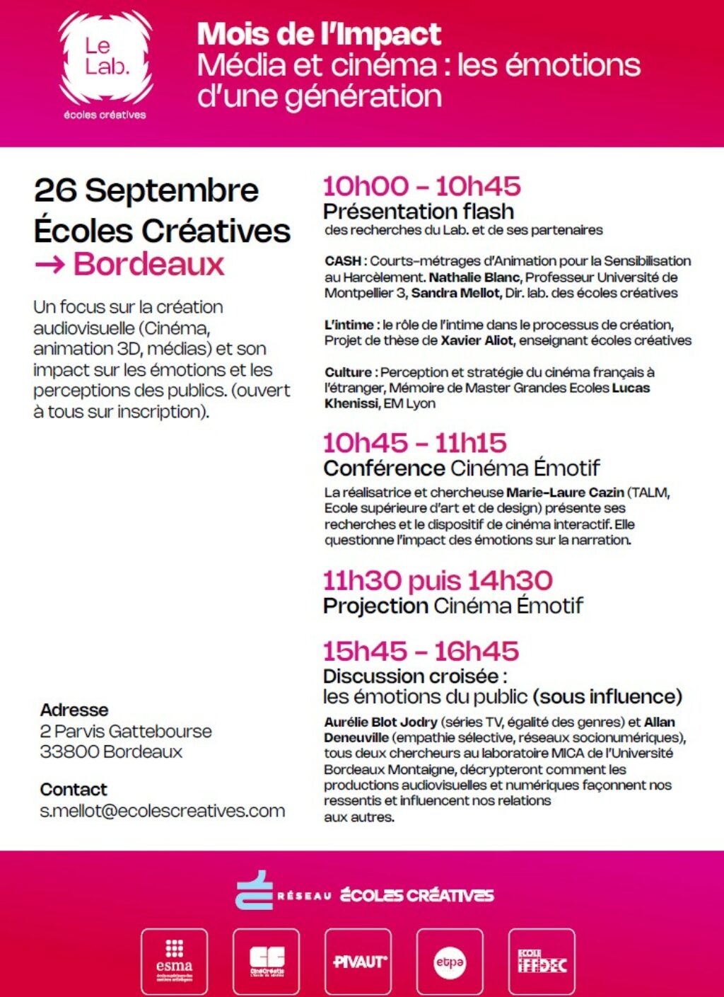 programme mois de 'limpact bordeaux