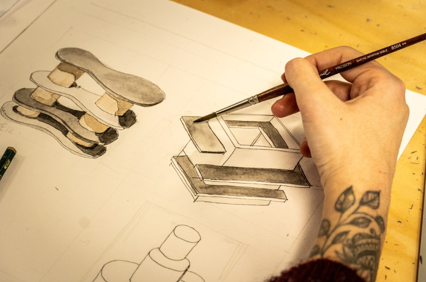 personne qui fait du design