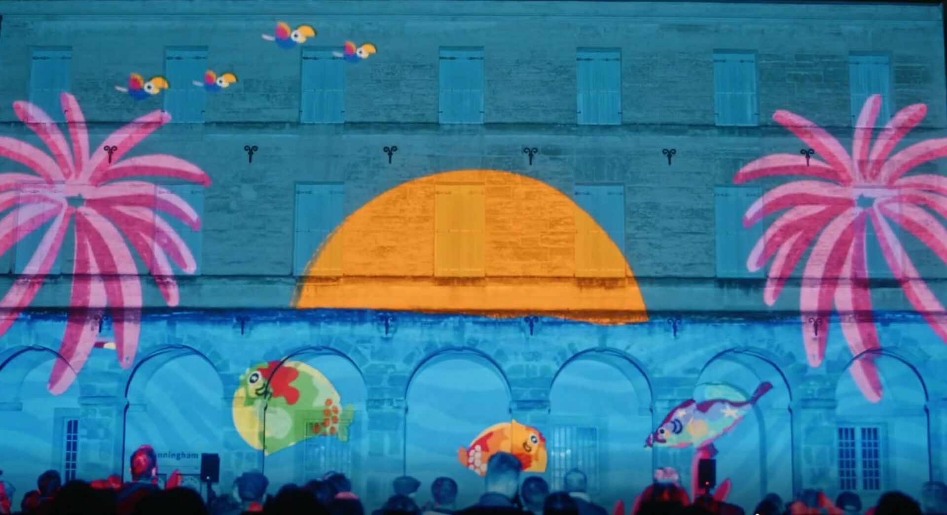 image de la projection du mapping esma pour cœur de ville en lumière 2025 (1)