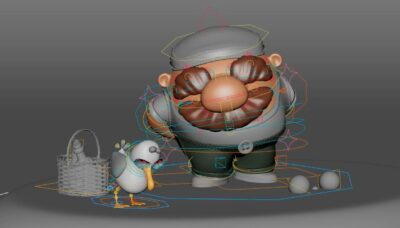étirement et compression en animation 3D exemple films étudiant